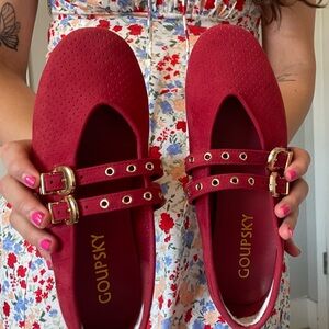 Women's Red Loafers